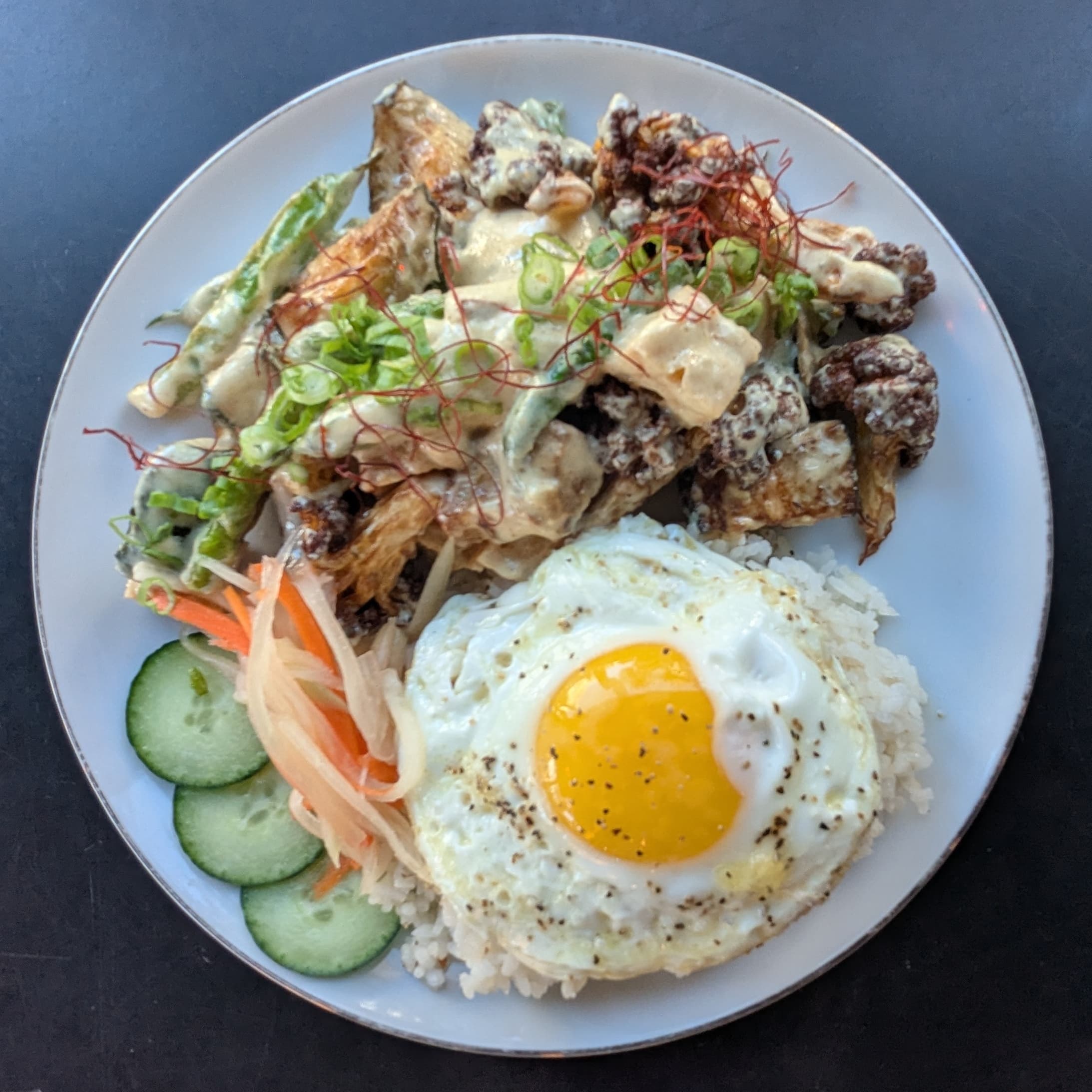 Veggie + Tofu Curry Silog